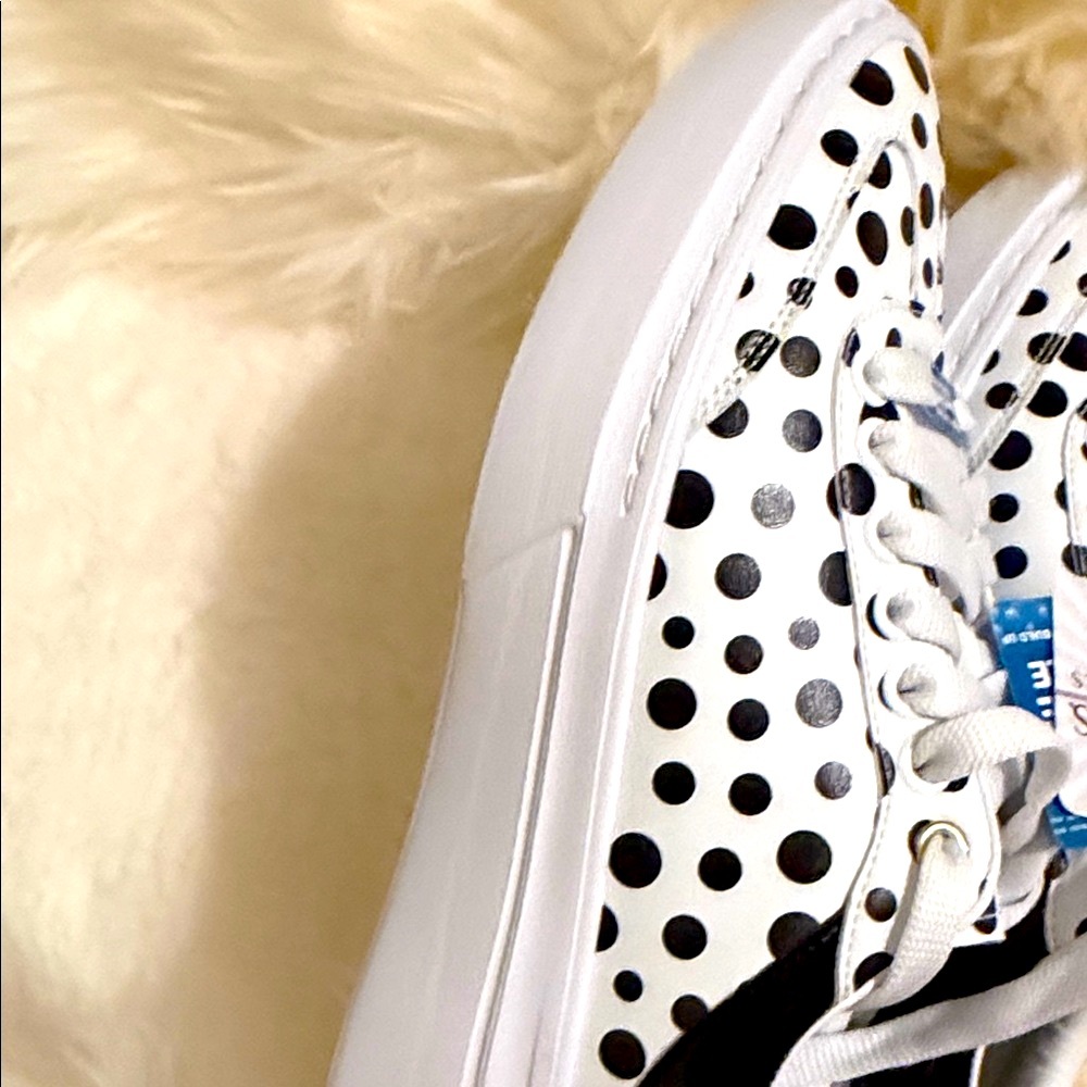 Skechers Black and White Polka Dot Sneakers - Picture 7 of 10